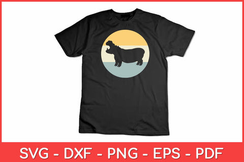 Hippo Retro Svg Design SVG artprintfile 