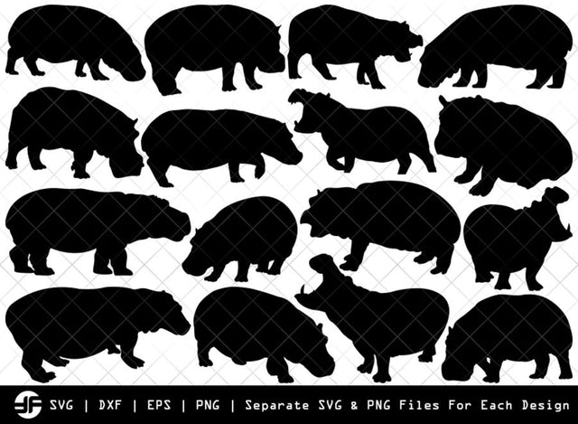 Hippo SVG | Animal SVG | Silhouette Bundle | SVG Cut File SVG ETC Craft 