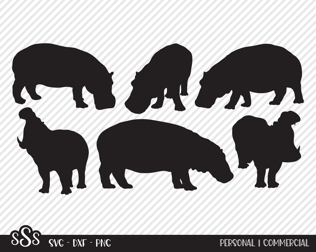 Hippopotamus Bundle | Outdoor SVG SVG Texas Southern Cuts 