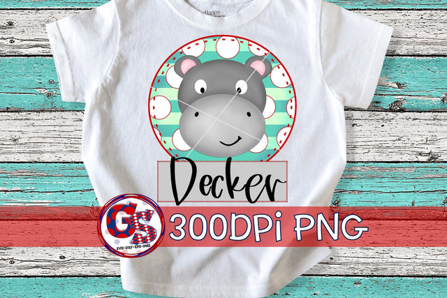 Hippopotamus Circle Design PNG for Sublimation-Christmas PNG Sublimation Greedy Stitches 