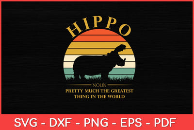 Hippopotamus Definition Vintage Hippo Funny Svg Design SVG artprintfile 