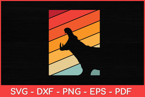 Hippopotamus Hippos Funny Vintage Retro Svg Design SVG artprintfile 