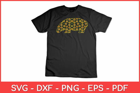 Hippopotamus Sunflower Hippology Hippo Lover Svg Design SVG artprintfile 