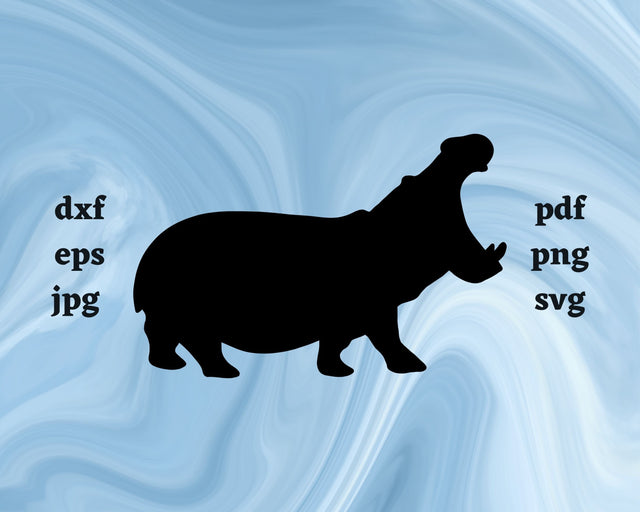Hippopotamus SVG Cut File SVG Northern Light SVG 