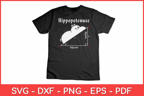 Hippopotenuse Hippopotamus Math Geometry Funny Svg Design SVG artprintfile 