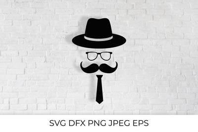Hipster flat icon. Character with a beard, hat, and pipe. SVG LaBelezoka 