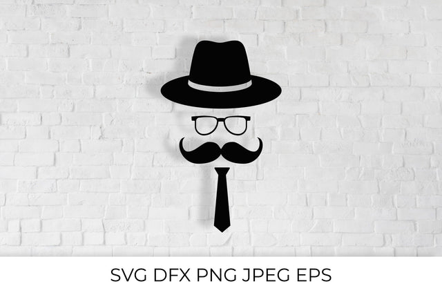 Hipster flat icon. Character with a beard, hat, and pipe. SVG LaBelezoka 