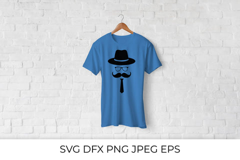 Hipster flat icon. Character with a beard, hat, and pipe. SVG LaBelezoka 