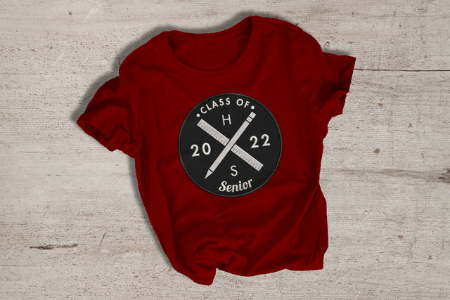 Hipster Logo Grad Class of 2022 Applique Embroidery Embroidery/Applique Designed by Geeks 