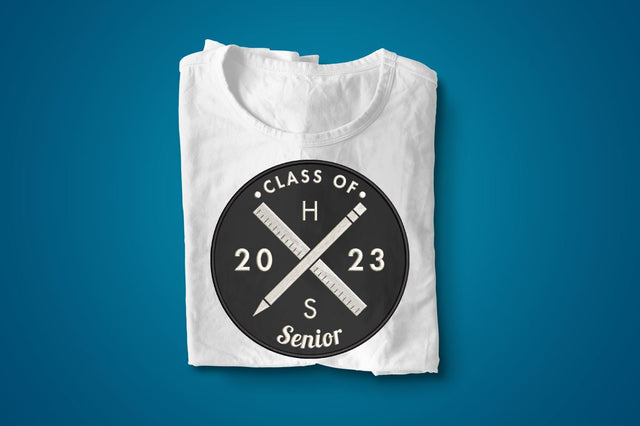 Hipster Logo Grad Class of 2023 Applique Embroidery Embroidery/Applique Designed by Geeks 