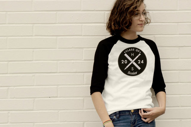 Hipster Logo Grad Class of 2024 Applique Embroidery Embroidery/Applique Designed by Geeks 