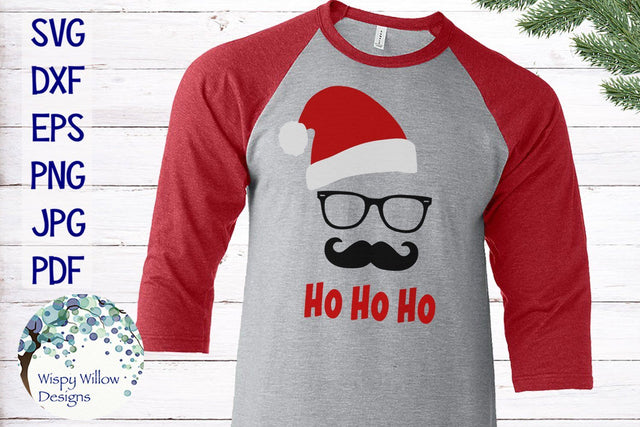 Hipster Santa | Ho Ho Ho | Christmas SVG SVG Wispy Willow Designs 