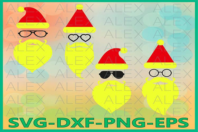 Hipster Santa SVG, Christmas SVG AlexSVGStudio 