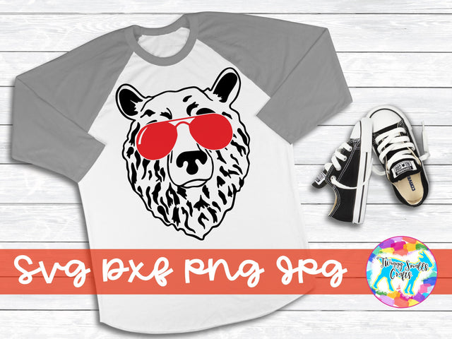Hipster Sunglasses Bear - Handrawn Bear SG SVG Twiggy Smalls Crafts 