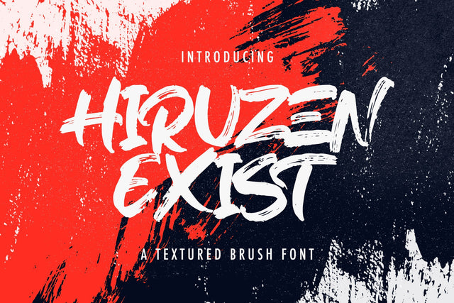 Hiruzen Exists - Textured Brush Font Font StringLabs 
