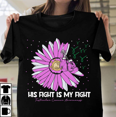 His Fight is My Fight SVG Cut File, His Fight is My Fight Sublimation Design, Fight Awareness SVG Bundle, Fight Awareness SVG Cut File , Fight Awareness Sublimation PNG SVG BlackCatsMedia 