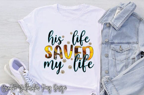 His Life Saved My Life Embroidery/Applique FONTS Creativeart88 