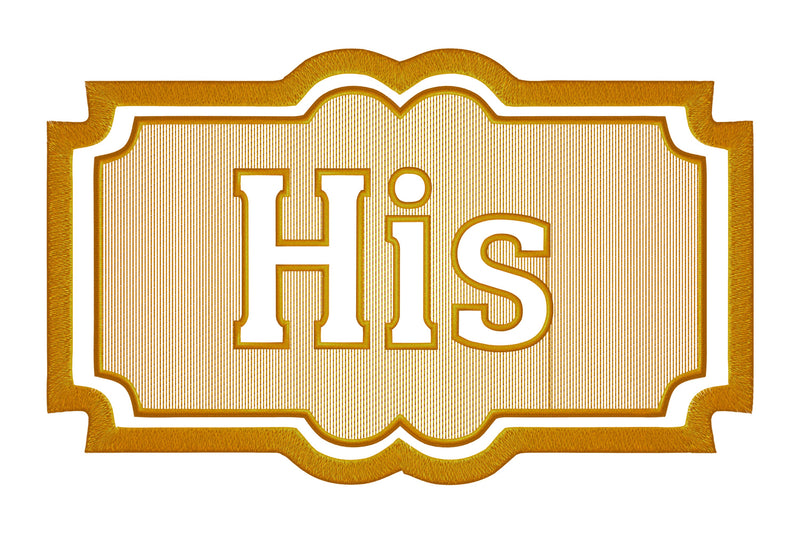 His logoembossed machine embroidery digital download Embroidery/Applique DESIGNS embroidery-workshop 