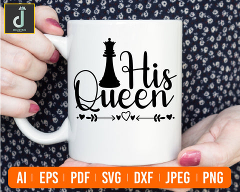 His queen svg, her king his queen svg, her king png, her king shirt, her king his queen, Queen and King SVG SVG Alihossainbd 