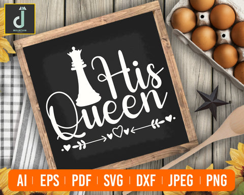 His queen svg, her king his queen svg, her king png, her king shirt, her king his queen, Queen and King SVG SVG Alihossainbd 