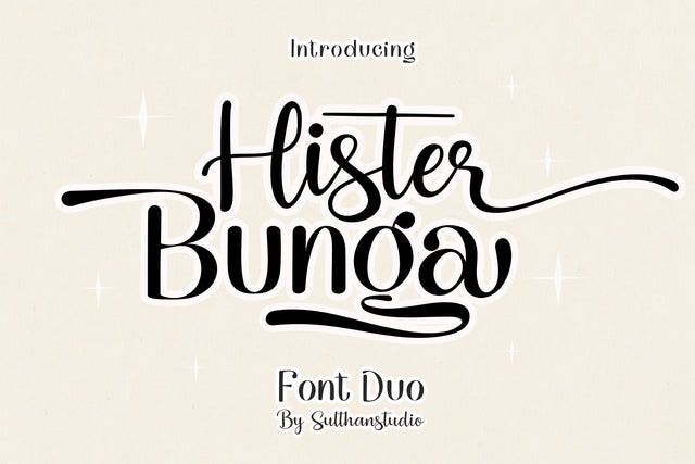 Hister Bunga - Font Duo Font Sulthan studio 