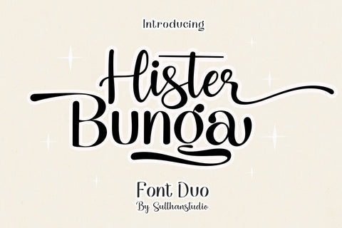 Hister Bunga - Font Duo Font Sulthan studio 