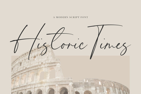 Historic Times - Modern Script font Font Timur type 