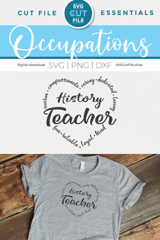 History teacher svg, History svg SVG SVG Cut File 