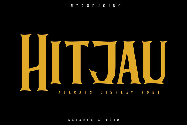 Hitjau | Allcaps Display Font Font Katario Studio 