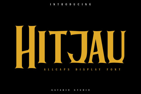 Hitjau | Allcaps Display Font Font Katario Studio 