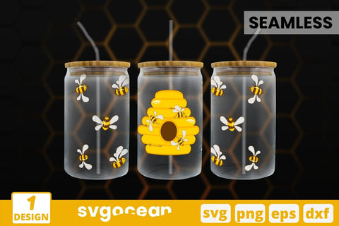 Hive Can Glass Wrap SVG SVG SvgOcean 