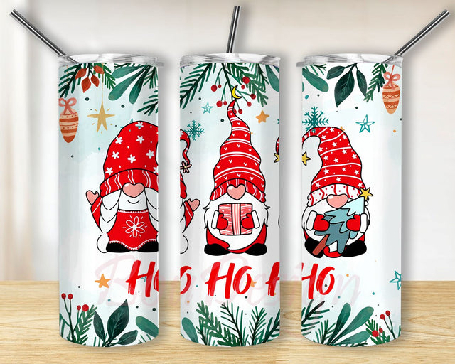 Ho H Ho Gnomes Tumbler Png, 20oz Skinny Tumbler Design, Merry christmas Tumbler, Gnomes Tumbler, Christmas Gnome Tumbler Sublimation BouDesign 