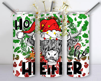 Ho Ho Heifer Tumbler PNG Ho Ho Heifer 20 oz Skinny Tumbler Sublimation Designs, Cow Heifer Funny, Digital Download Sublimation PixelChick 