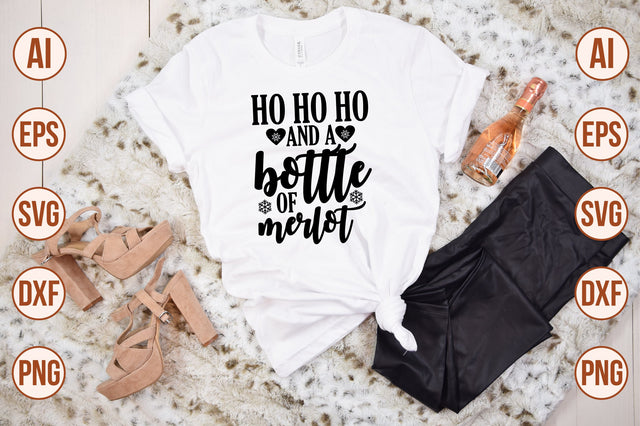 Ho Ho Ho and a Bottle of Merlot svg SVG shah alam 