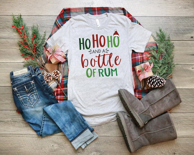 Ho Ho Ho And A Bottle Of Rum SVG - funny svg, funny christmas svg SVG Simply Cutz 