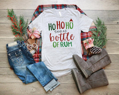 Ho Ho Ho And A Bottle Of Rum SVG - funny svg, funny christmas svg SVG Simply Cutz 