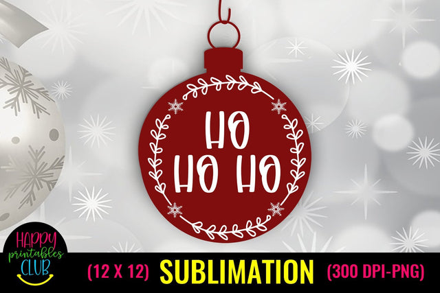 Ho Ho Ho Christmas Sublimation- Sublimation Christmas Design Sublimation Happy Printables Club 