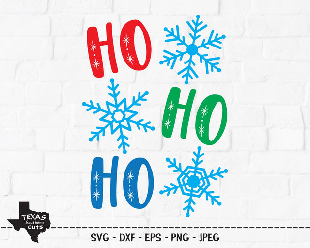 Ho Ho Ho | Christmas SVG SVG Texas Southern Cuts 