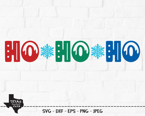 Ho Ho Ho | Christmas SVG SVG Texas Southern Cuts 