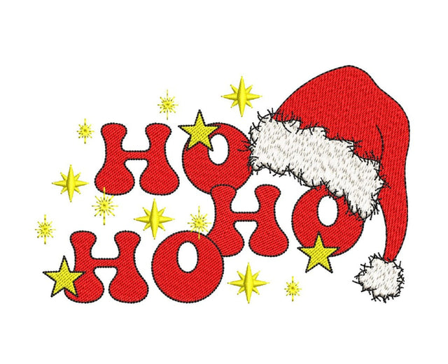 Ho Ho Ho Embroidery Design, 4 sizes, Instant Download Embroidery/Applique DESIGNS Nino Nadaraia 