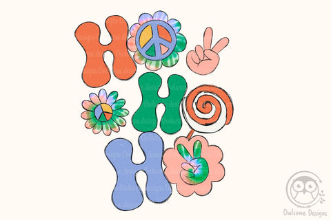 Ho Ho Ho Hippie Christmas Sublimation Sublimation LAM HOANG THUY 