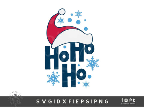 Ho Ho Ho | Kids Christmas Cut File SVG TheBlackCatPrints 