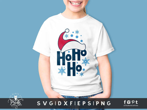 Ho Ho Ho | Kids Christmas Cut File SVG TheBlackCatPrints 