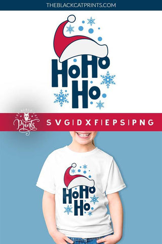 Ho Ho Ho | Kids Christmas Cut File SVG TheBlackCatPrints 