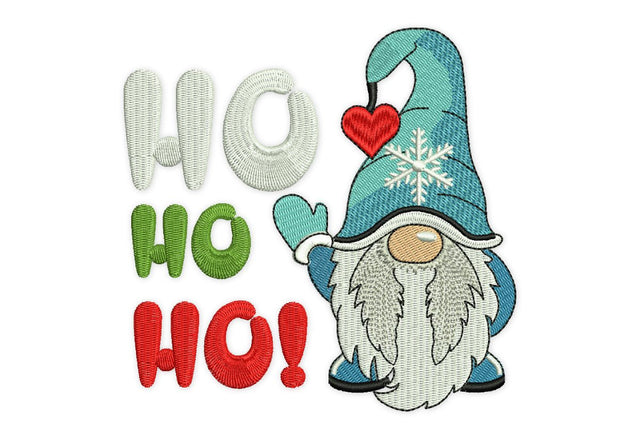 Ho Ho Ho Machine Embroidery Design, Christmas Embroidery Designs, Holiday Gnome Machine Embroidery Design Embroidery/Applique DESIGNS NextEmbroidery 