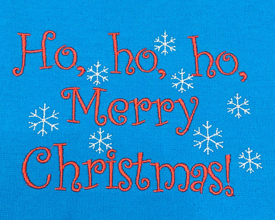 Ho ho ho Merry Christmas Machine Embroidery Design Embroidery/Applique DESIGNS Canada Embroidery 