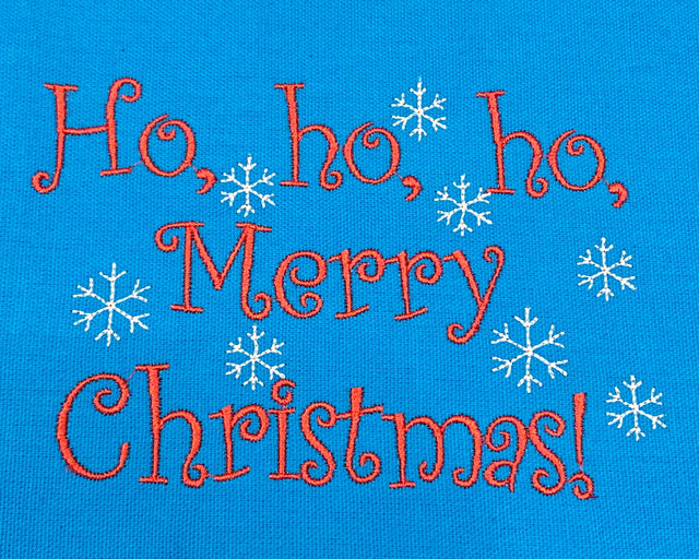 Ho ho ho Merry Christmas Machine Embroidery Design Embroidery/Applique DESIGNS Canada Embroidery 