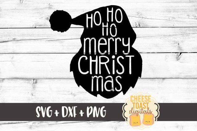 Ho Ho Ho Merry Christmas - Santa Silhouette SVG Cheese Toast Digitals 