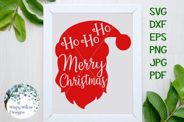 Ho Ho Ho Merry Christmas Santa SVG Wispy Willow Designs 