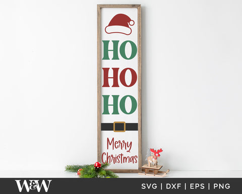 Ho Ho Ho Merry Christmas SVG | Christmas Porch Sign SVG SVG Wood And Walt 